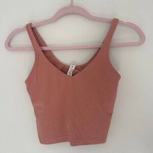 lululemon Size 4 Align Tank Muted Coral/Nude Color (Dusty Clay) Light Support
